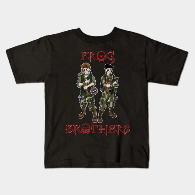 FROG BROTHERS Kids T-Shirt by Anim8er